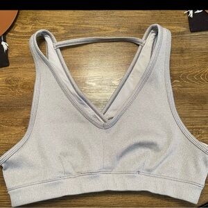 ALO Yoga Light Gray Sports Bra